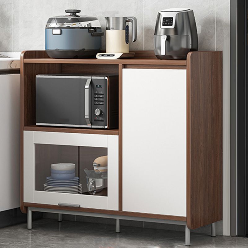 Contemporary Style Buffet Sideboard Wood Buffet Stand with Cabinet