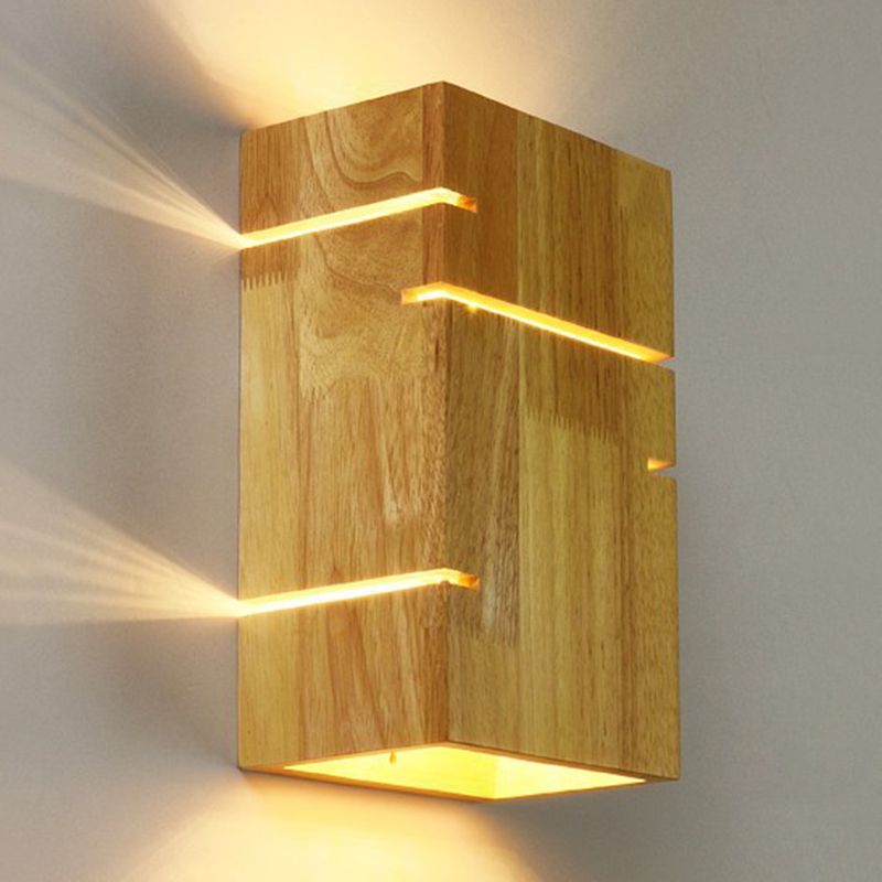 Modern Style Wall Lamp Wooden Wall Sconce Lighting for Bedroom