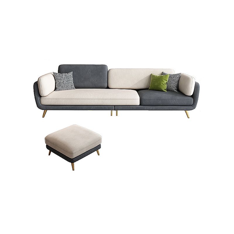Scandinavian White Pillow Top Arm Sofa/Sectional with Removable Cushions