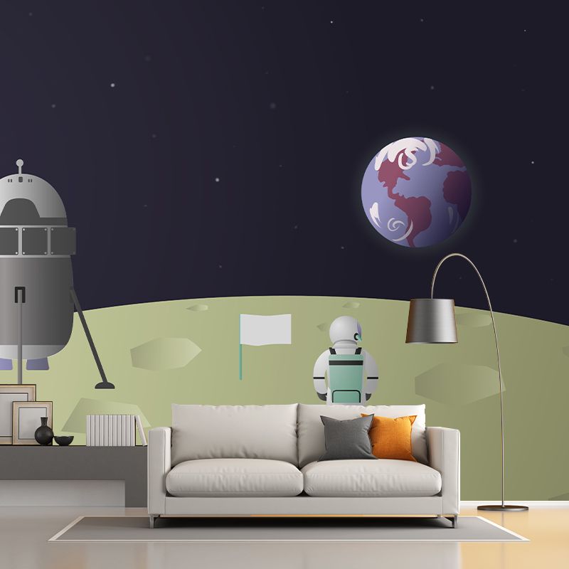 Illustration Mildew Resistant Mural Wallpaper Space Indoor Wall Mural
