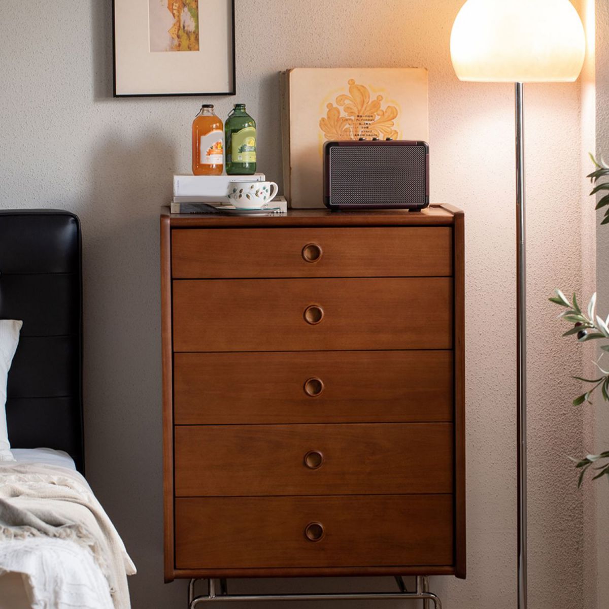 Modern & Contemporary Chest Square Accent Chest in Antique Finish