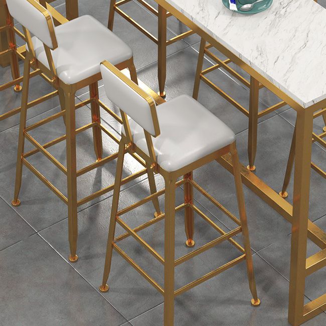 1/7/9/11 Pieces Rectangular Bar Set Gorgeous Style Marble Table with Bar Stools