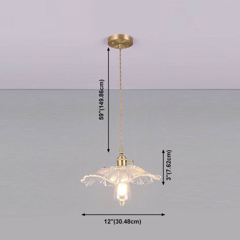 Glas ausgestattet hängende leichte minimalistische Stil klare Suspension Anhänger Licht für Schlafzimmer