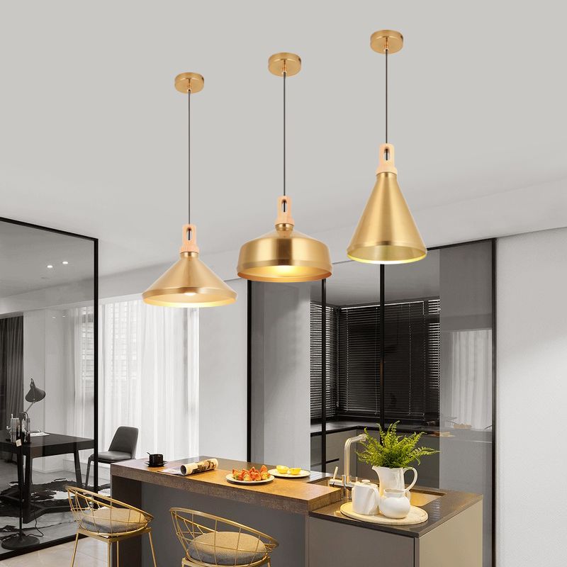 Éclairage de pendentif de nuance de nuance en métal de lumière industrielle pour le salon