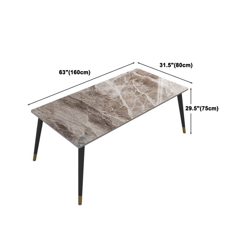 Glam Style Sintered Stone Dining Set Rectangle 1/5/6/7 Pieces Dining Set for Dining Areas