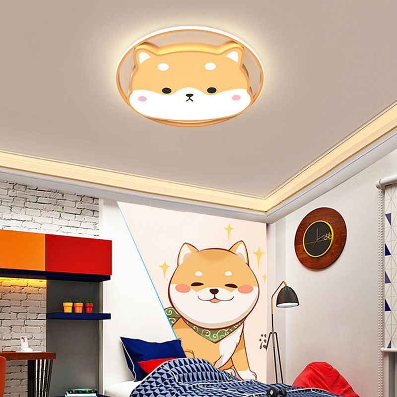 Plafoniere a LED con animali adorabili. Apparecchio di illuminazione per camera da letto per bambini in stile moderno