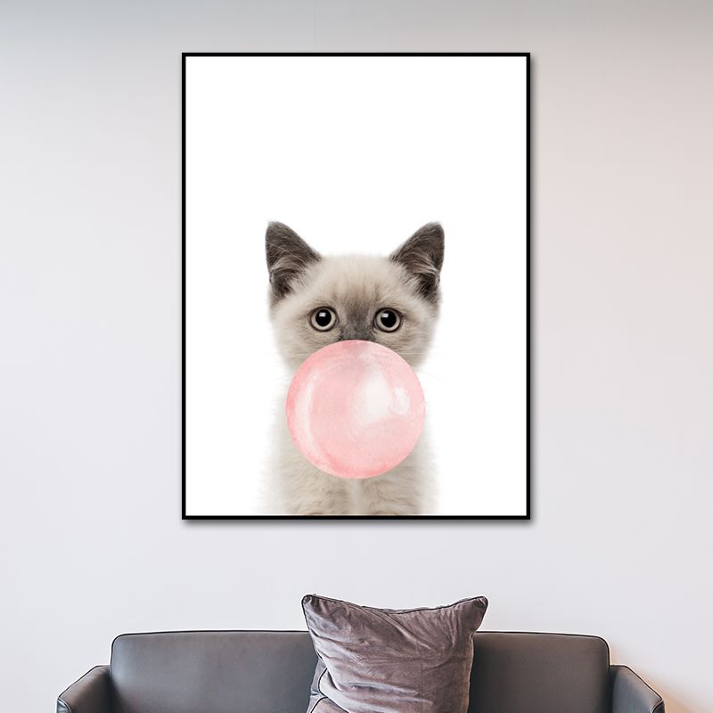 Pastel Color Animals Illustrations Art Textured Kid's Style Children Bedroom Canvas