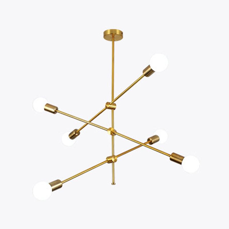 Gold Modern Style Chandelier Pendant Light Stacked Shape Metal Pendant Lighting