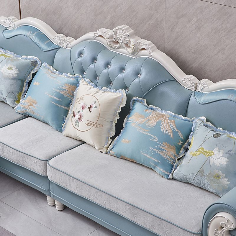 Traditional Style 46.45 " H Rolled Arm Sofa & Chaise for Living Room