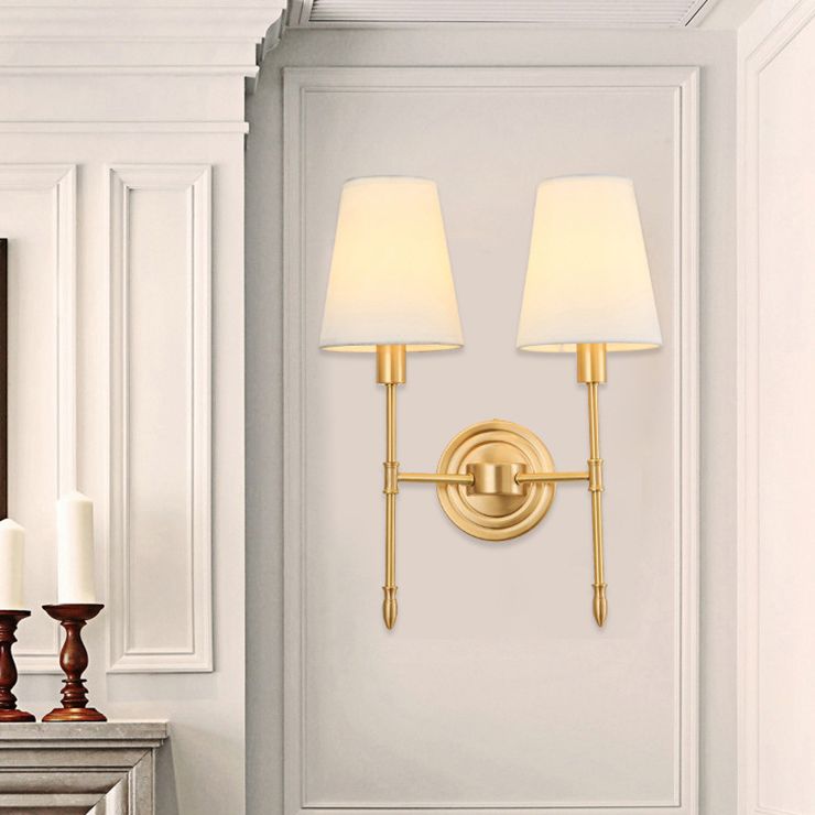 American Style Copper Vanity Light Geometry Shape Vanity Lamp for Shower Room