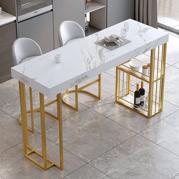 Stone Bar Table Set Industrial Rectangle 1/2/5 Pieces Pub Table Set