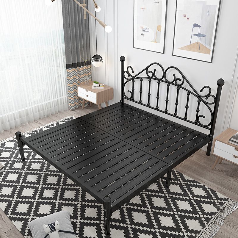 Contemporary Style Standard Bed Metal Bed Frame with Headboard