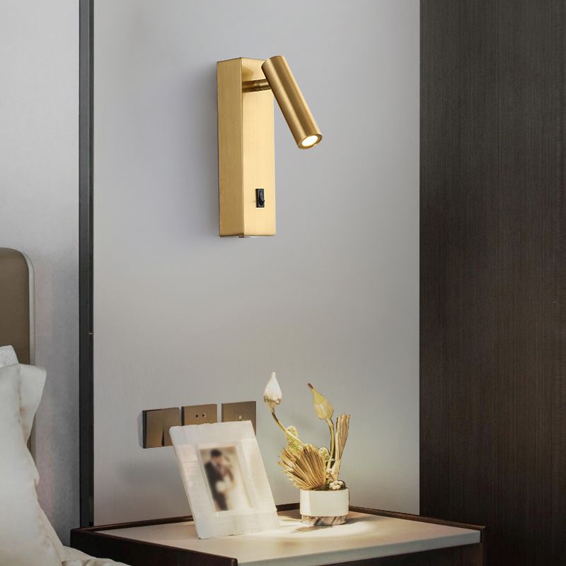 1-Light Geometric Wall Mount Light Modern Style Metal Wall Mount Lighting