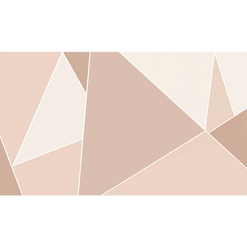 Pastel Color Geometries Mural Wallpaper for Coffee Shop and Living Room, Non-Woven Fabric