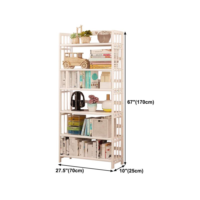 White Manufactured Etagere Bookshelf Modern Open Vertical Bookcase