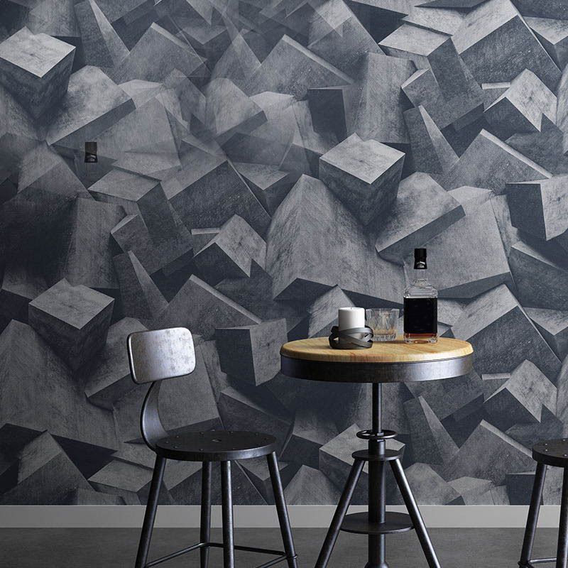 Modern Art 3D Print Cube Non-Pasted Wallpaper, 20.5-inch x 33-foot