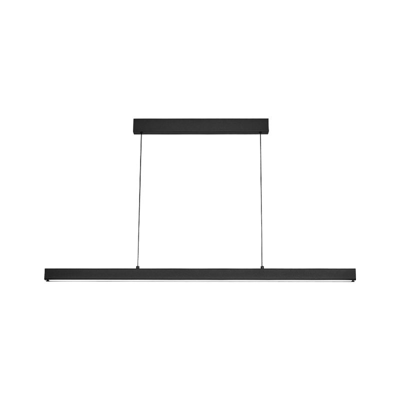 Modern Linear Hanging Island Light LED Hanging Lighting Fixture for Sitting Room