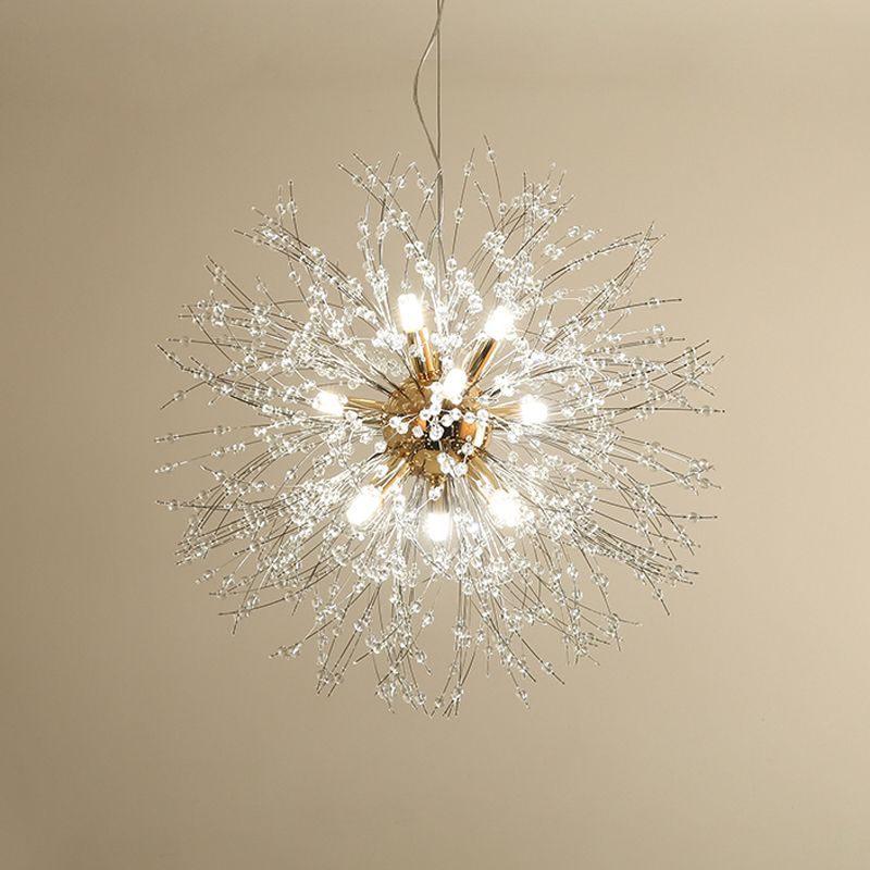 Lámparas de lámparas de araña de metal modernas Dandelion Multi-head Suspension Lamps