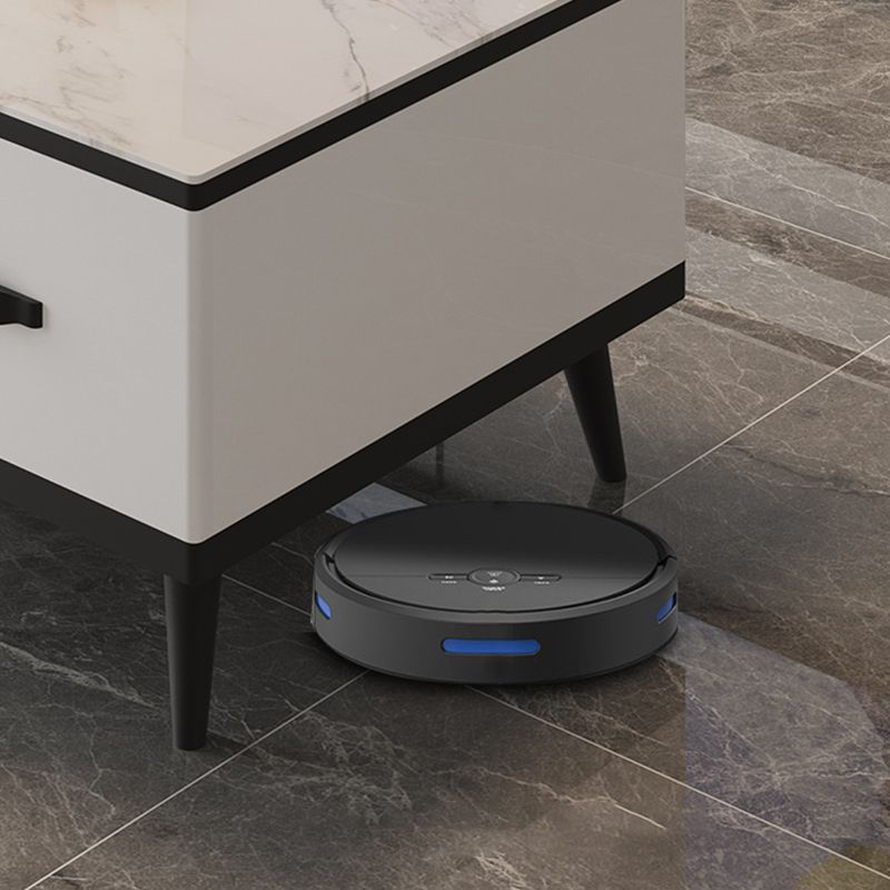 Slate Top 4 Legs Coffee Table with Storage Drawers Contemporary White