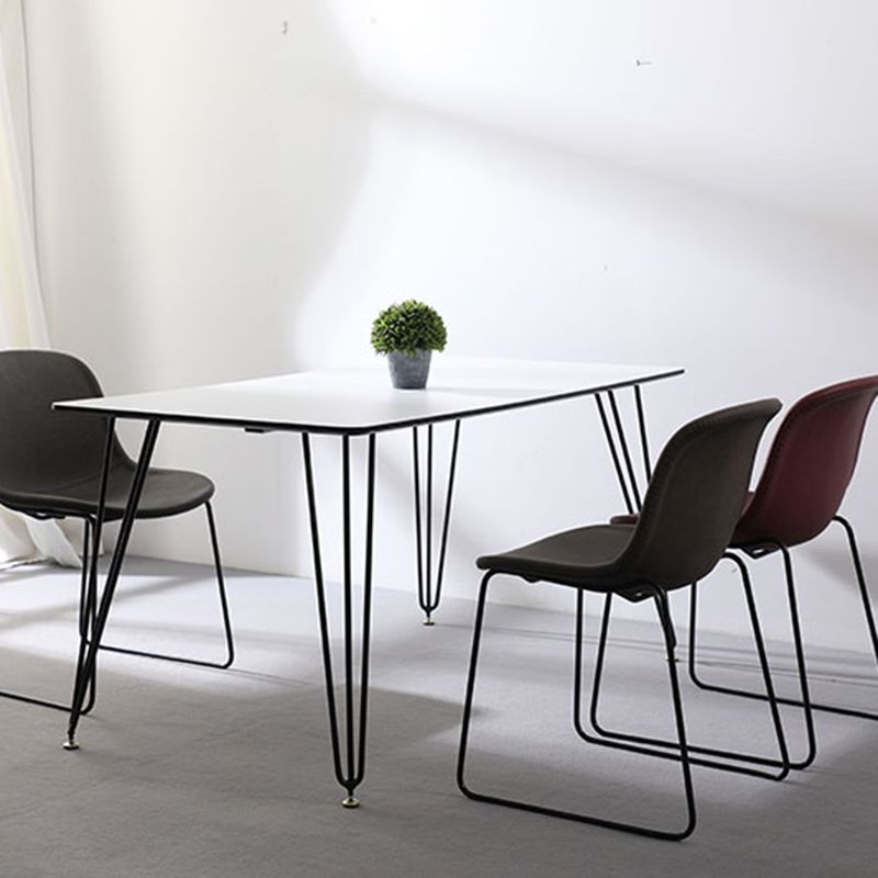 Silla lateral de estilo industrial Juego de silla lateral de comedor con patas de metal