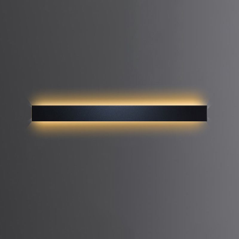 Linear Shape Metal Wall Light Modern Style 1 Light Wall Mount Lamp