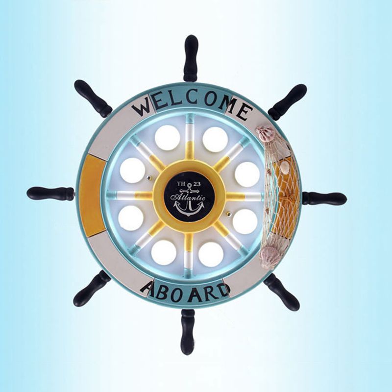 Kids Flush Mount Light Rudder Metal LED Ceiling Mount Light Fixture for Children's Room