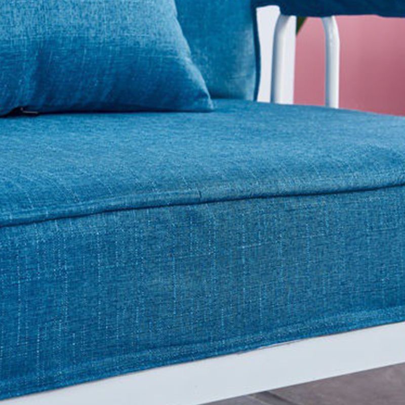 Linen Contemporary Square Arm Sleeper Sofa Washable Convertible Sofa
