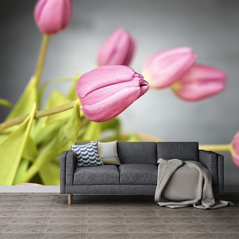 Tulip Flower Wall Covering for Home Wall Decor Water Resistant, Made to Measure