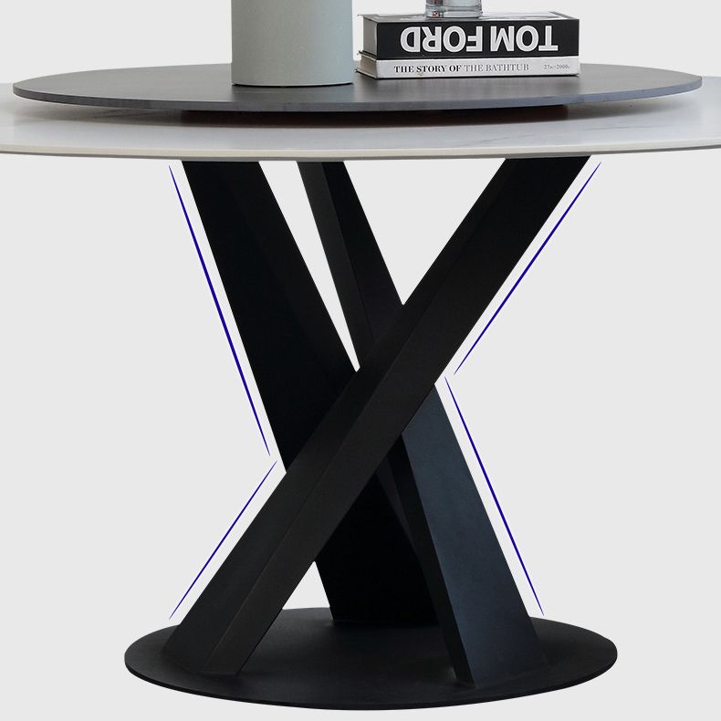 Modern White Marble Counter Table Round Dining Table for Kitchen