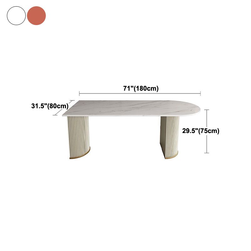 Traditional Luxury Dining Table White Top Specialty Dining Table for Home