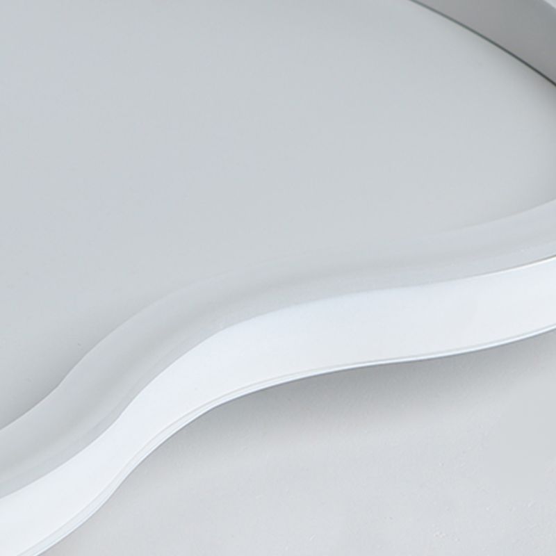 Plafonnier encastré en métal de forme unique, style moderne, éclairage encastré à 1 lumière en blanc