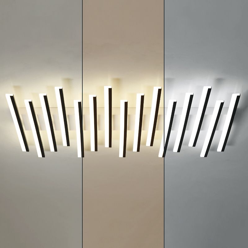 Multi Lights Strips Semi-inbouw plafondverlichtingsarmaturen Moderne stijl metalen semi-inbouwlamp