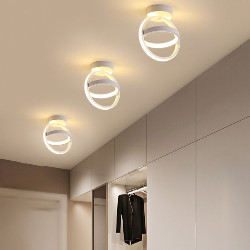 Plafonnier géométrique en métal, luminaire de Style simple à LED