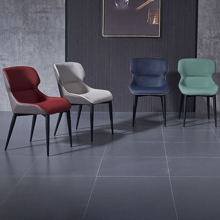 European Glam Style Metal Chair Set Wingback Side Dining Room Kitchen Chairs