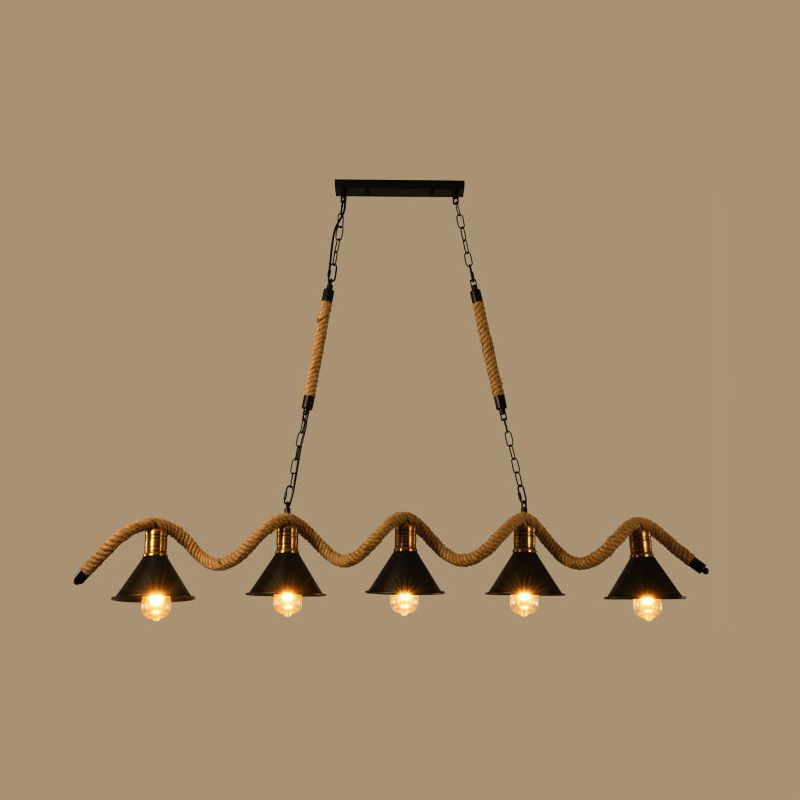 Industrial Island Light Metal Pendant Lighting Fixture for Dining Room