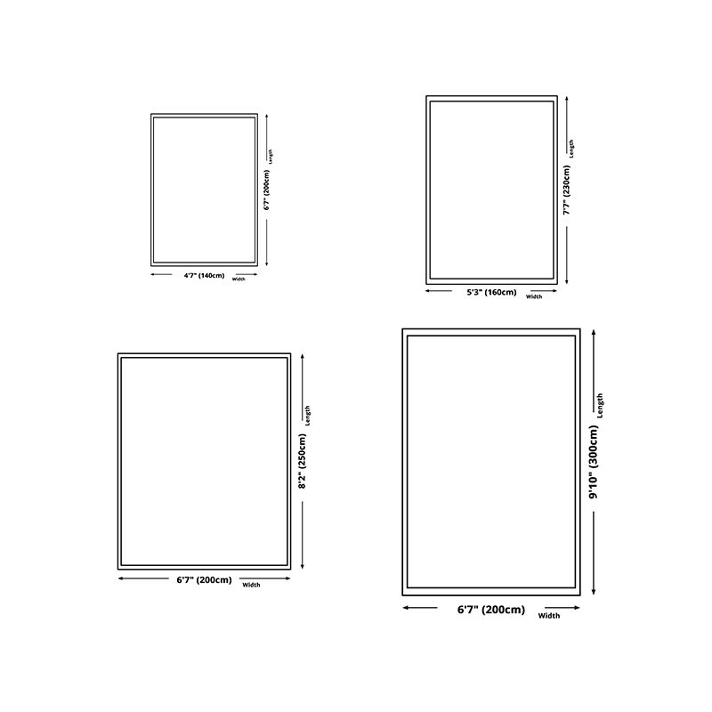 Beige Simple Rug PVC Line Rug Stain Resistant Rug for Living Room