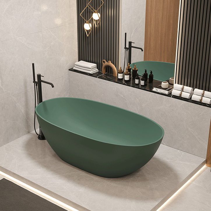Stone Soaking Bathtub Modern Antique Finish Freestanding Bath Tub