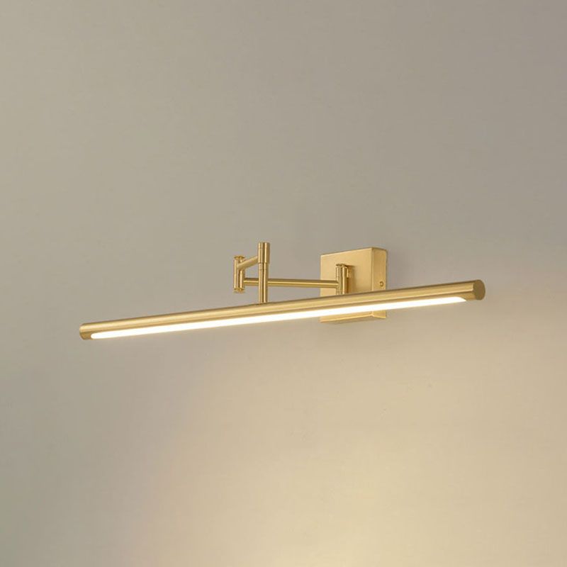Linear Metal 1-Light Vanity Wall Sconce Contemporary Wall Mounted Lamp for Bathroom