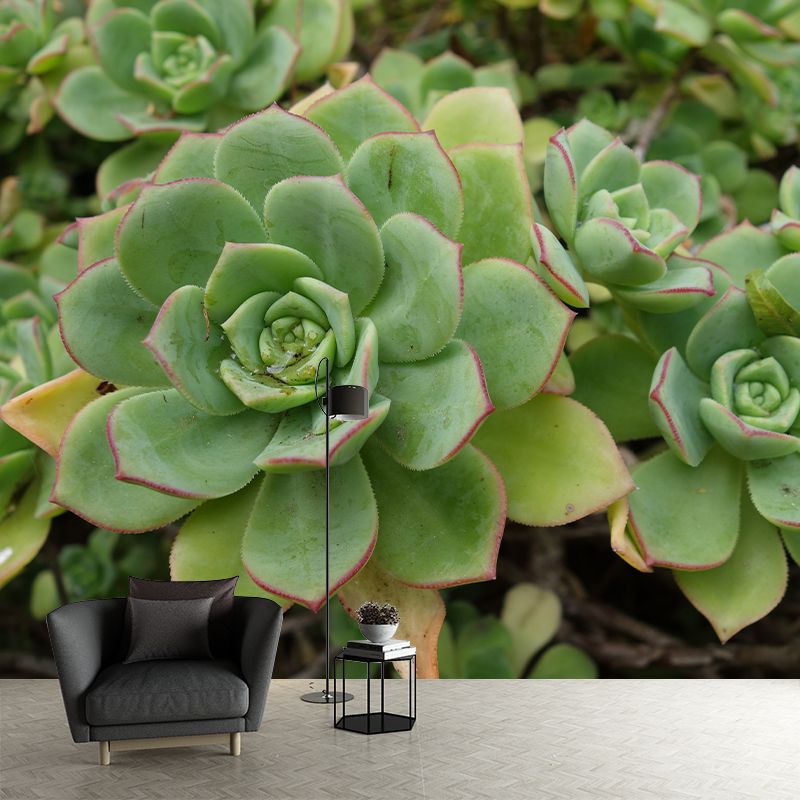 Green Plants Mural Wallpaper Environment Friendly Decorative Restaurant