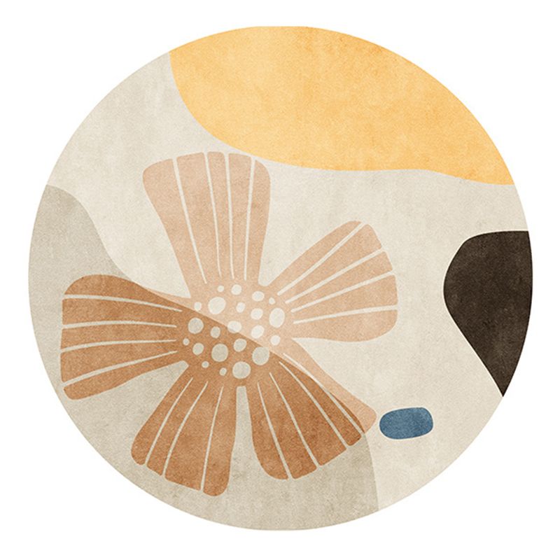 Pink Modern Carpet Polyester Color Lump Carpet Washable Carpet for Living Room