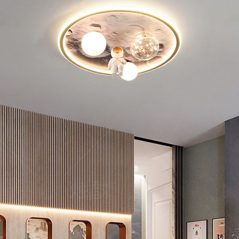 LED Acrylic Shaded Ceiling Light Children Flush Mount Lighting for Foyer