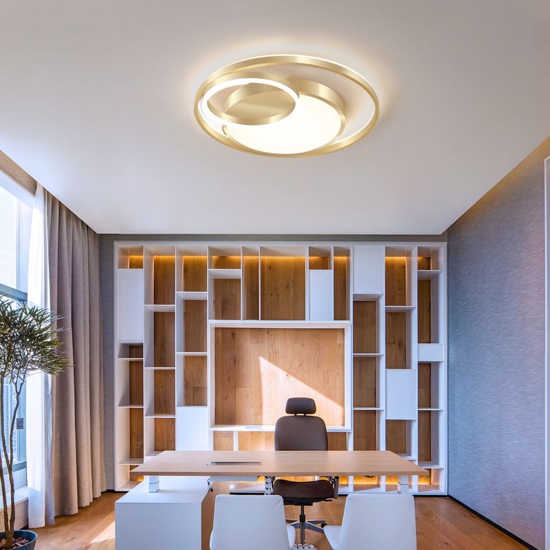 LED-Unterputz-Deckenleuchten, goldene Ring-Deckenleuchte für Schlafzimmer