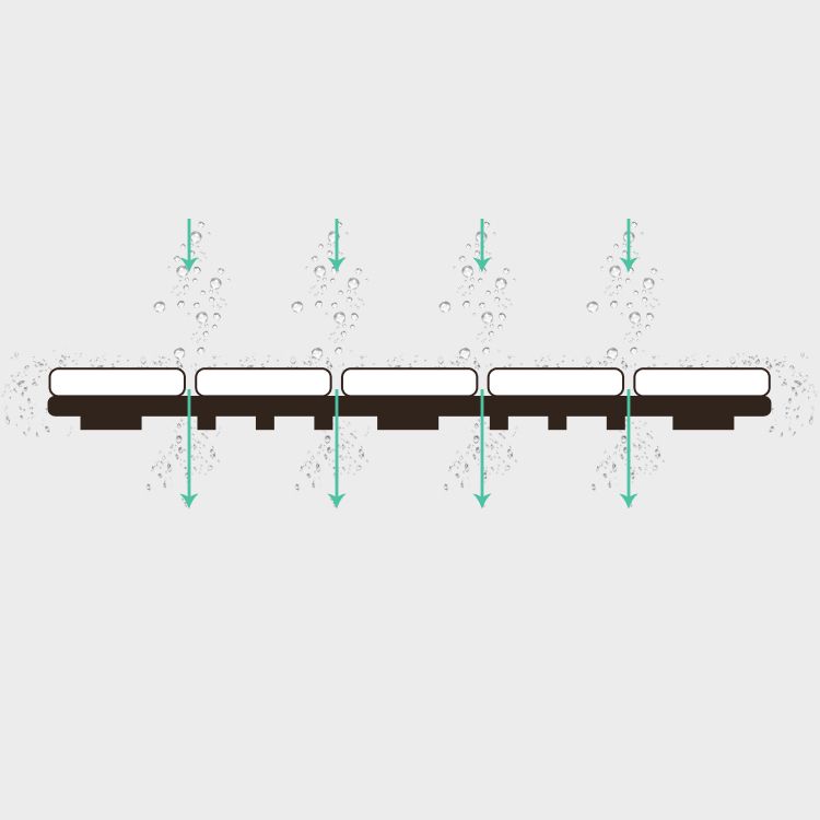 Composite Deck Tile Solid Color Water Resistant Patio Flooring Tile