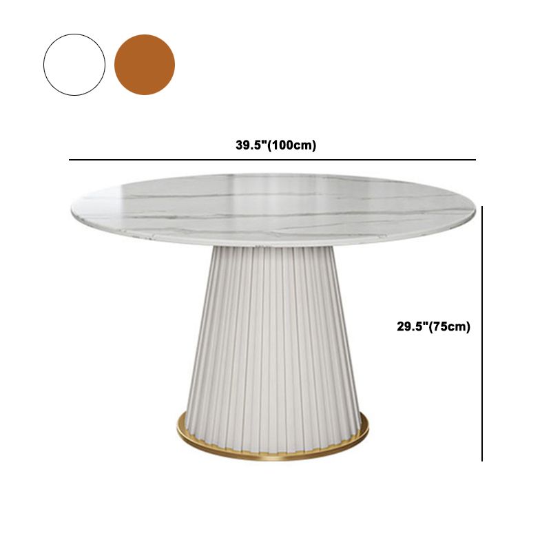 Glam Sintered Stone Dining Set Round 1/2/5/7 Pieces Dining Set