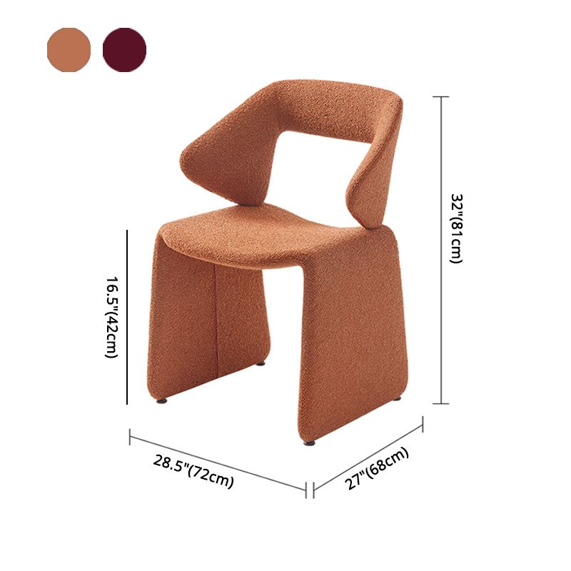Fabric Dining Chair Designer Style Open Back Dining Arm Chair