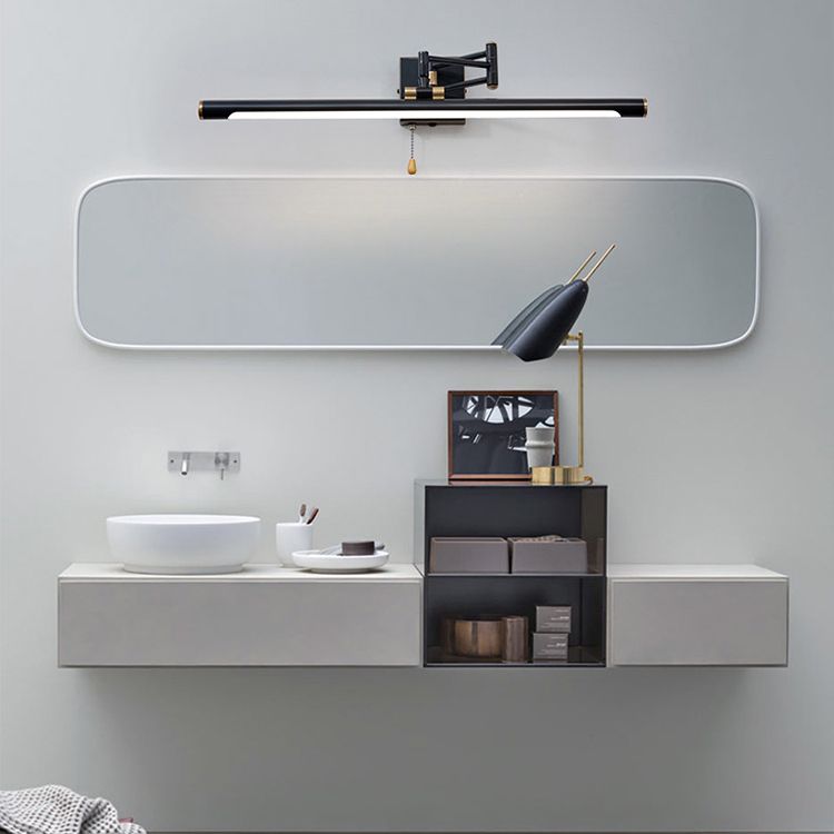 Modern Vanity Light Fixture Linear Metal 1-Light Wall Mounted Light Fixture