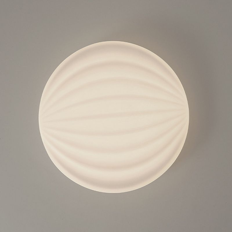 2-Light White Finish Flush Mount Lighting Acrylic LED Ceiling Light for Bedroom