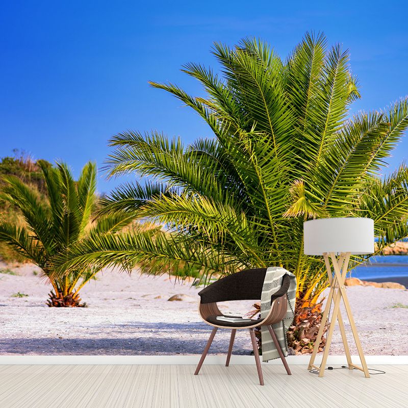 Horizontal Photography Palm Tree Mural Environment Friendly Wallpaper for Room