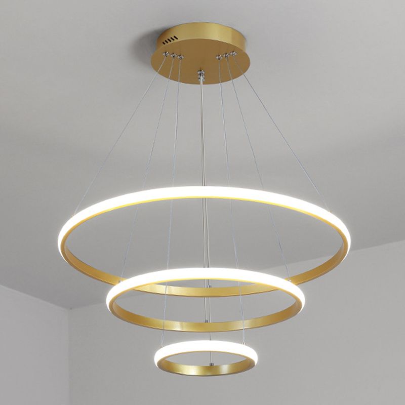 Modern Style Linear Shape Hanging Chandelier Metal Multi Light Hanging Lamp for Restaurant