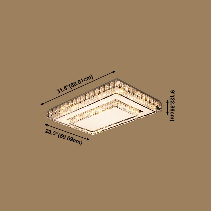 Lampade da incasso in metallo Lampade moderne da soffitto per camera da letto con paralume in cristallo